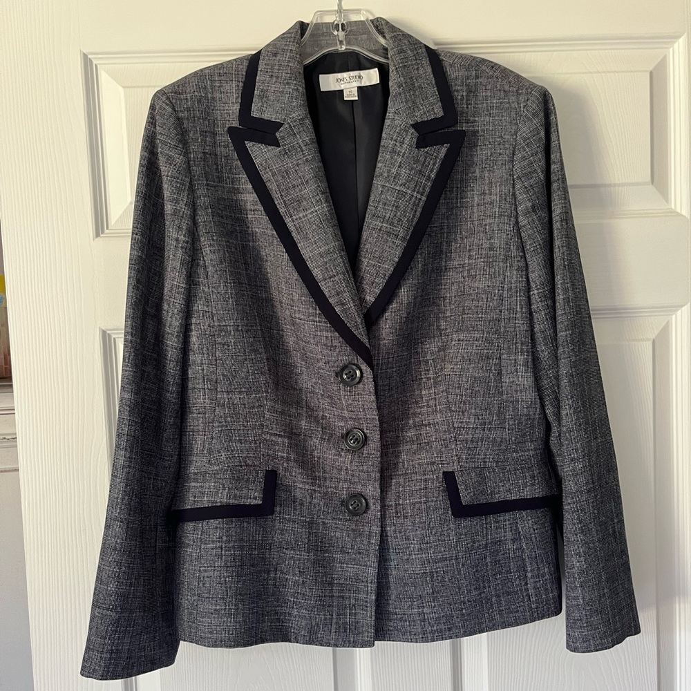 Blazer, Jones Studio, size 14.  Blue with white